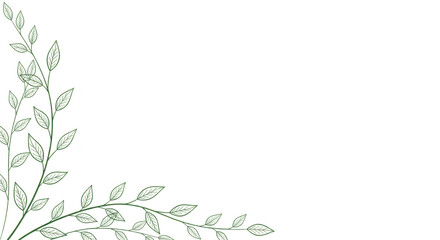 Obraz premium Green leafy branch isolated on transparent background as decoration