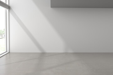 Modern empty room with minimal space. 3D rendering