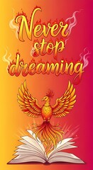 Fototapeta premium Inspiring phoenix illustration with 