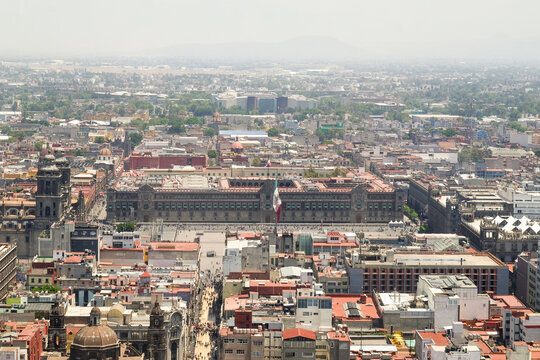 View Toward Z&oacute;calo in Mexico City