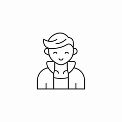 man smiling portrait icon sign vector