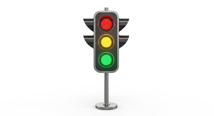traffic light on white background