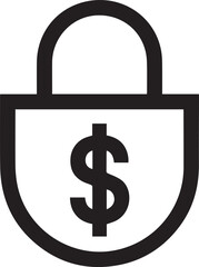 Secure your finances now with a financial padlock, representing safety, security, and monetary protection for your future, vector graphic