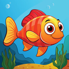 Naklejka premium vector illustration of a fish