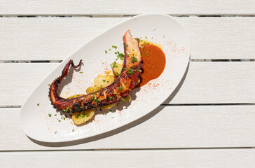 image of a grilled octopus leg