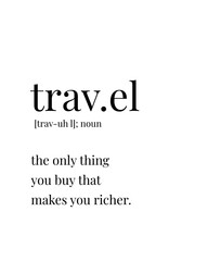 Wanderlust Definition Print – Travel Poster, Minimalist Wall Art for Adventure Lovers, Digital Download Decor