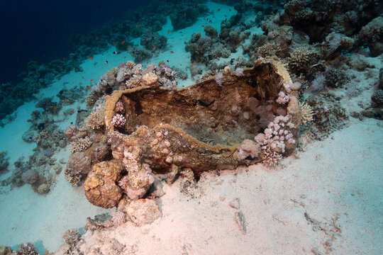 Oil Barrel Wreck Underwater