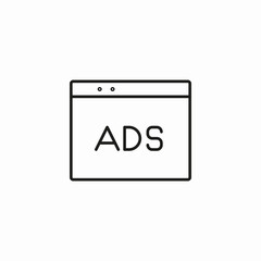 online advertisement browser icon sign vector