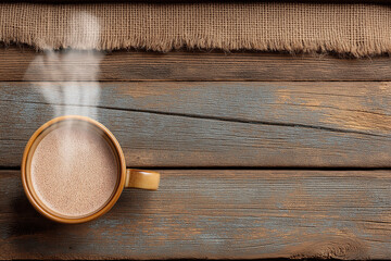 coffee cup on wooden table
