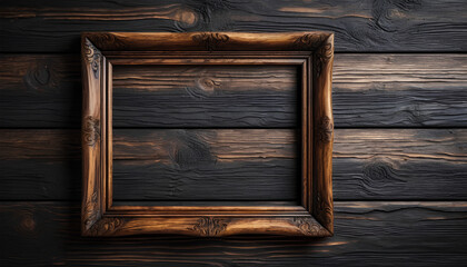 an empty frame ready for a new memory on a rustic wall.