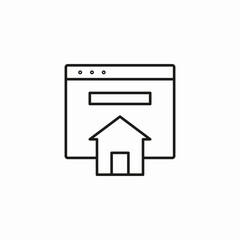 website home page icon sign vector