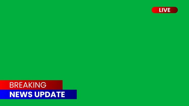 Live Breaking News Green Screen &ndash; Instant Headline Overlay