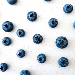 Blueberry top down flat lay background texture