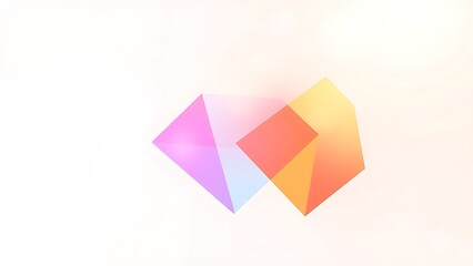 Abstract geometric shapes in vibrant gradient colors, symbolizing modern technology and innovation.