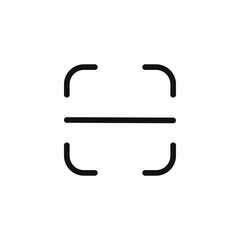 barcode scanner line icon sign vector
