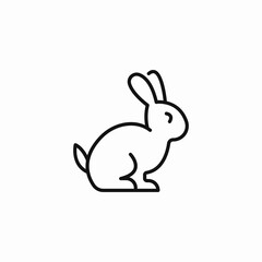 cute rabbit icon icon sign vector