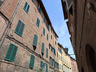 old houses in siena, tuscany
