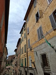 old houses in siena, tuscany