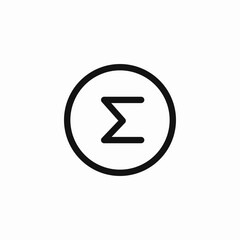 sigma symbol icon icon sign vector