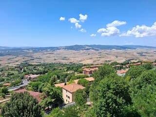 view on Chianti vineyards from Brolio castle