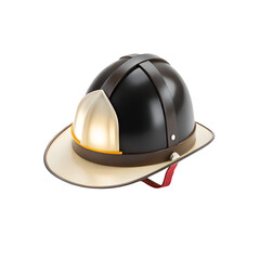 Fototapeta premium Firefighter helmet represented in bold 3d illustration for safety and emergency service themes 