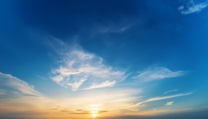 soft blue sky fuse with sunset light to look like heaven peaceful