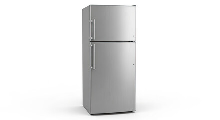 modern refrigerator isolated on white background