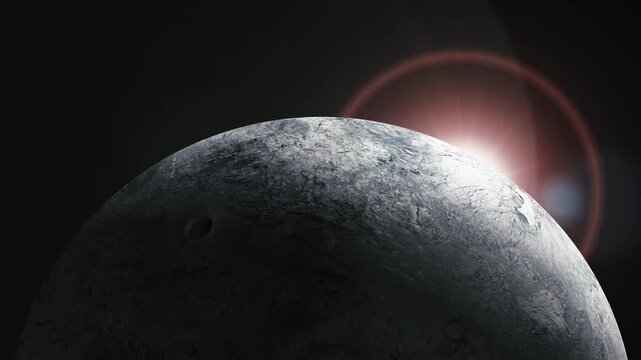 3d Eris Fictional Planet in the Depths of Space Galaxy