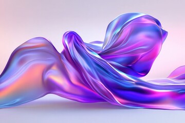 Abstract design of flowing fabric in iridescent colors.