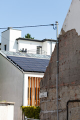 Modern Home with Solar Panels