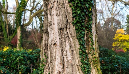 Obraz premium Tree trunk with ivy