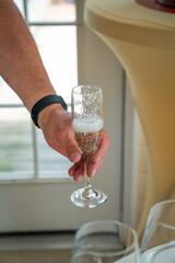 champagne in a glass