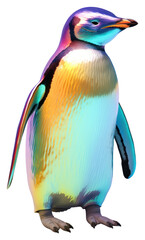 PNG Penguin iridescent animal bird