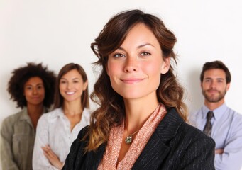 Business Team Portrait in Professional Attire