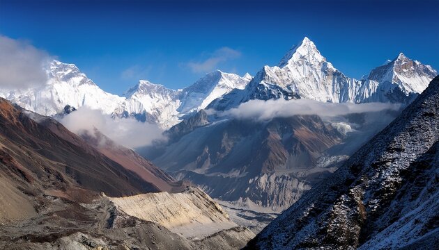 himalayan mountain range at nepal