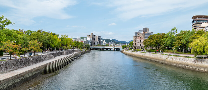 The Motoyasu River And Atomic Bomb Dome