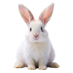 Fototapeta premium white rabbit on white background