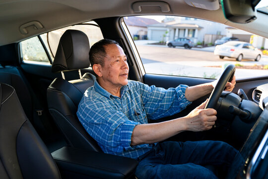 portrait car driver driveway