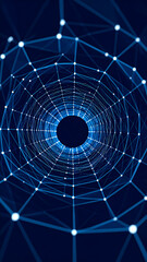 Fototapeta premium Abstract network tunnel design