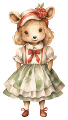 Fototapeta premium PNG Portrait dress cute doll.