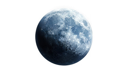 Fototapeta premium Detailed view of the moon against a black background showing craters and texture