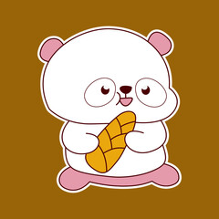 Cute animal stickers illustrations