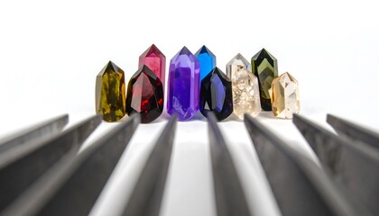 Colorful variety of gemstones