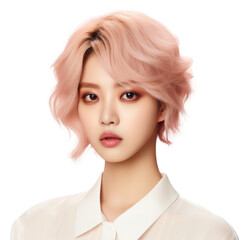 PNG K-pop portrait blonde adult.