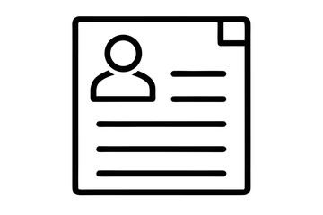 Flat icon vector symbol of a document or file with a shadow, perfect for a web or app button design