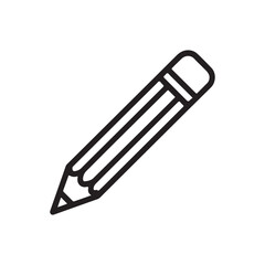 pencil, write or compose line art icon for apps and websites