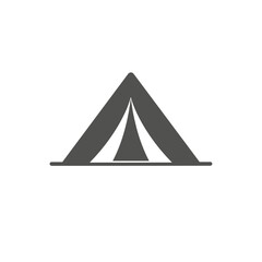 Minimalist Tent Illustration on a White Background for Adventure