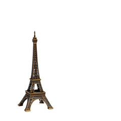 Miniature Eiffel Tower Replica on Transparent background