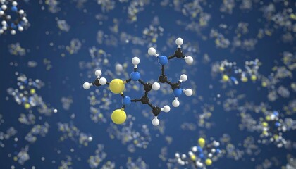 Molecular structure 3 d model illustration