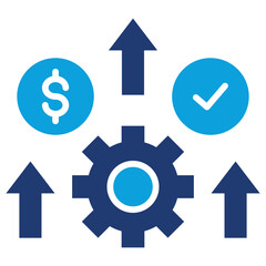 Benefit Flat Blue Icon